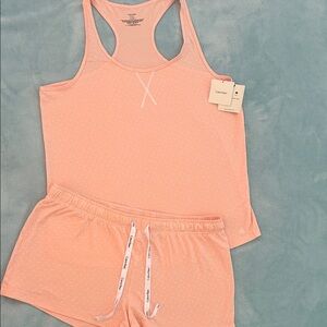 Calvin Klein Peach Tank and Shorts Pajama Set